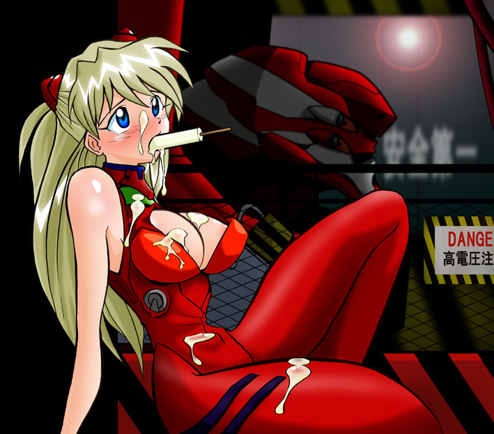 souryuu asuka langley and eva 02 (neon genesis evangelion) drawn by hetano_yokoduki