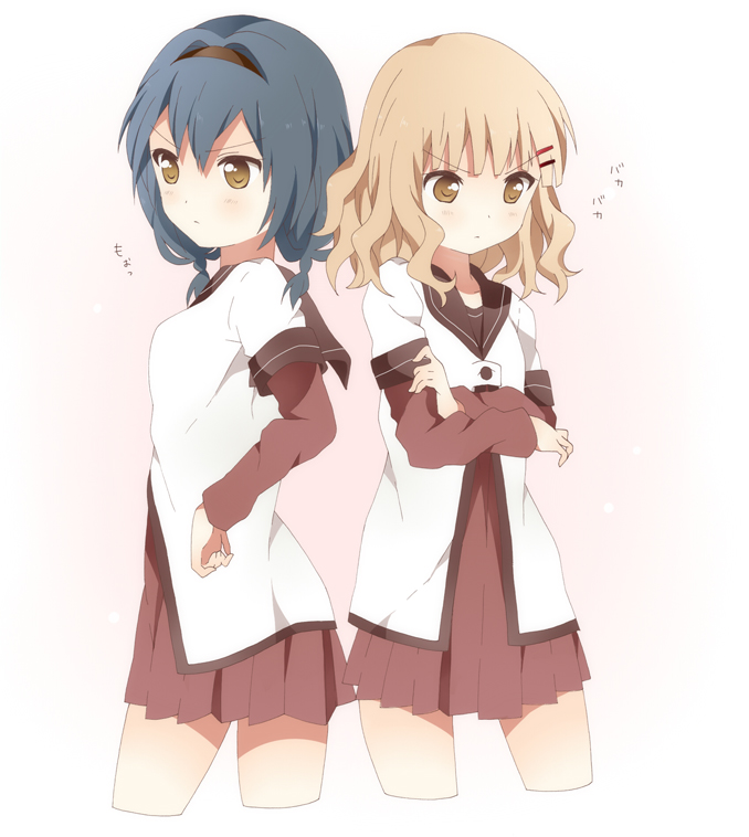 oomuro sakurako and furutani himawari (yuruyuri) drawn by kumakichi_(toshigat)