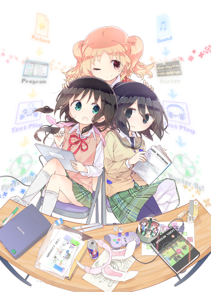 honda tamaki, murakami shiina, and fujikawa kayo (stella no mahou) drawn by kuroba_u