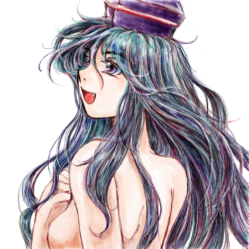 kamishirasawa keine (touhou) drawn by nanashii_(soregasisan)