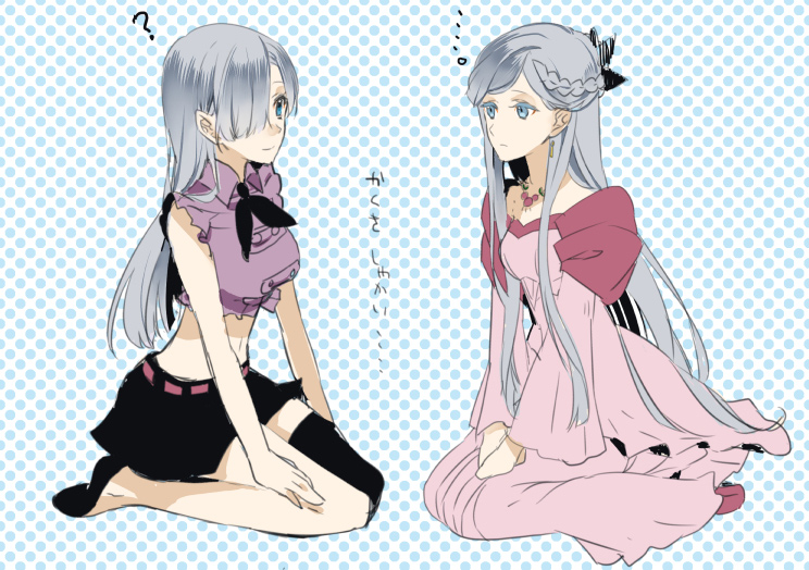 elizabeth liones and reinesia el arte cowen (nanatsu no taizai and 1 more) drawn by aoi_sakurako