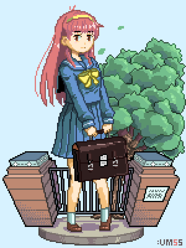 fujisaki shiori (tokimeki memorial and 1 more) drawn by umsisi
