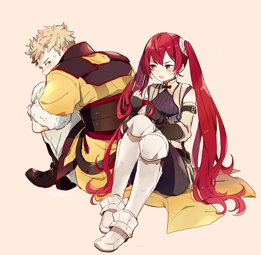 severa and owain (fire emblem and 1 more) drawn by pherae