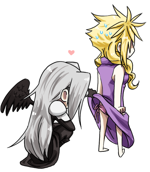 cloud strife and sephiroth (final fantasy and 1 more) drawn by towo3