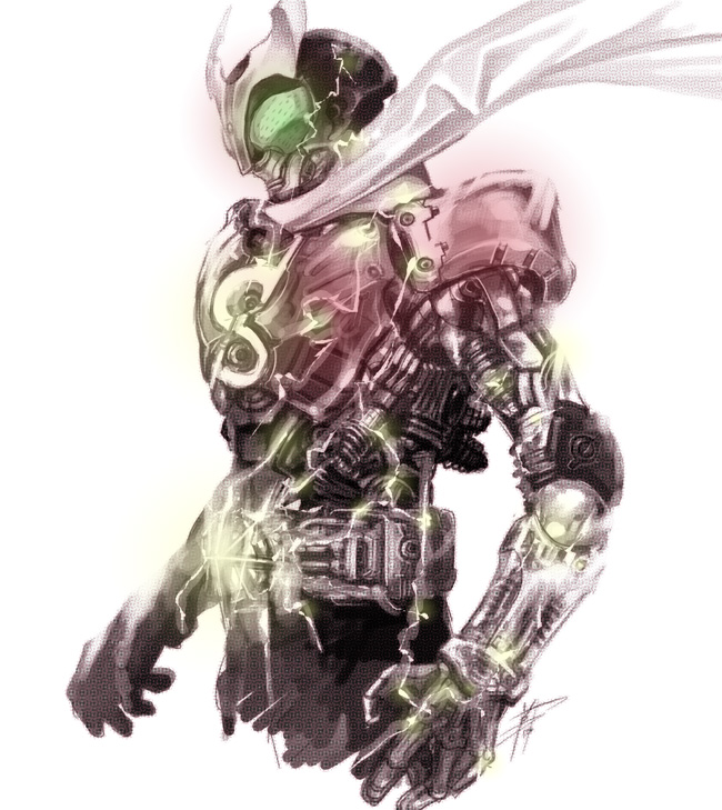 kamen rider stronger (kamen rider and 1 more) drawn by kusagami_style