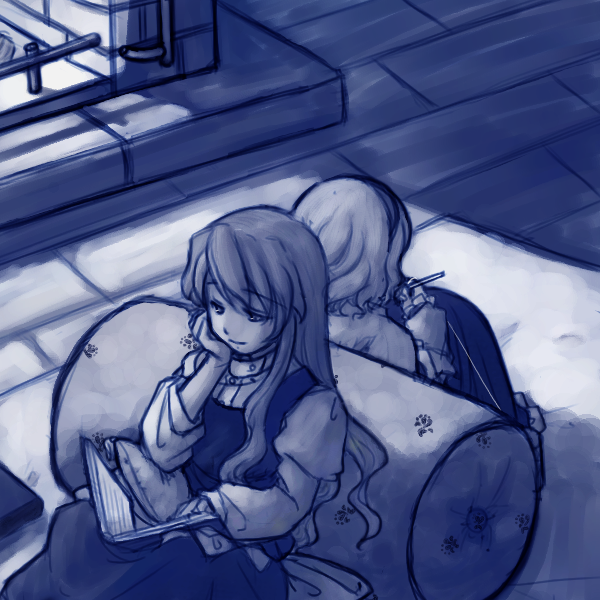 kirisame marisa and alice margatroid (touhou) drawn by nayahund