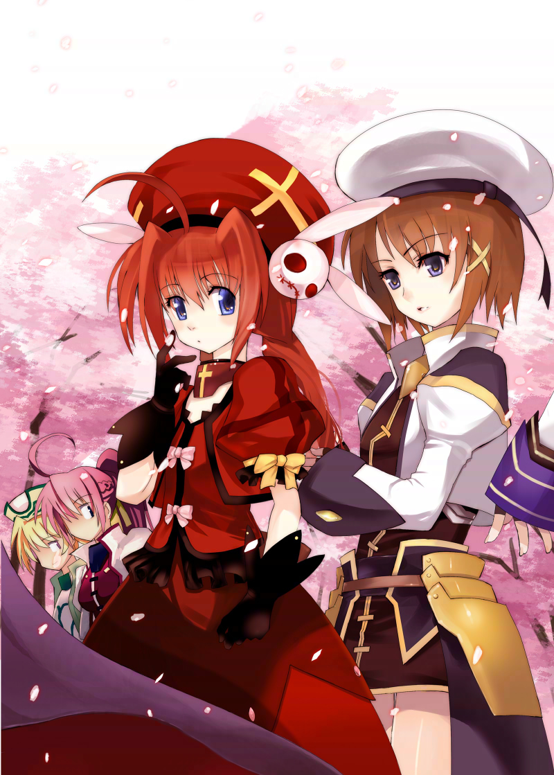 yagami hayate, vita, signum, and shamal (lyrical nanoha and 1 more) drawn by yano_yoshinori