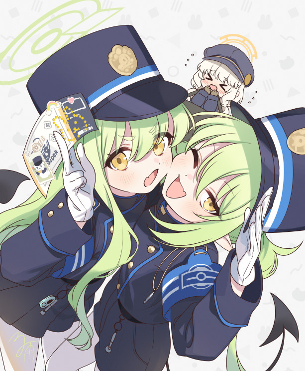 hikari, nozomi, and aoba (blue archive) drawn by tautiki