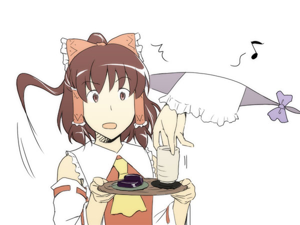 hakurei reimu and yakumo yukari (touhou) drawn by shinburu