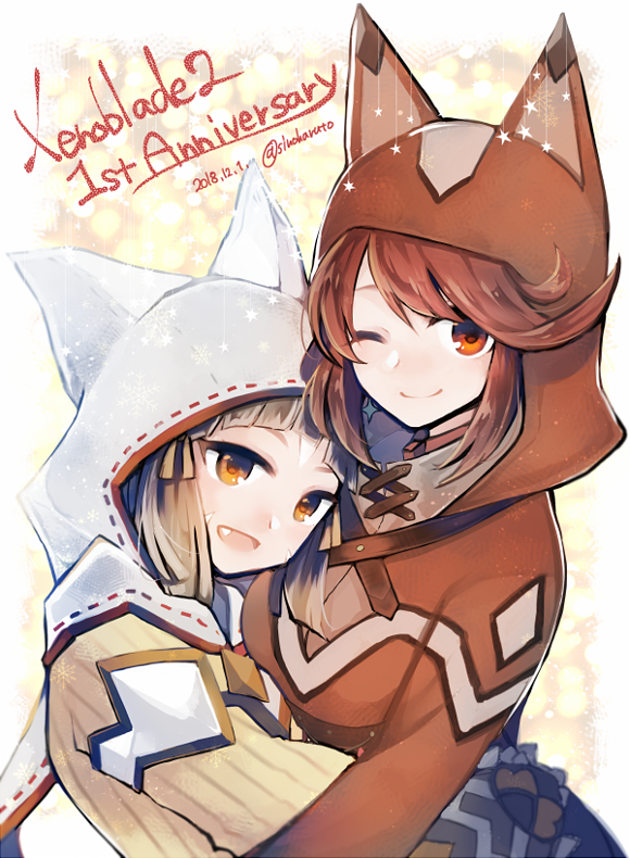 pyra and nia (xenoblade chronicles and 1 more) drawn by haruto_yuki
