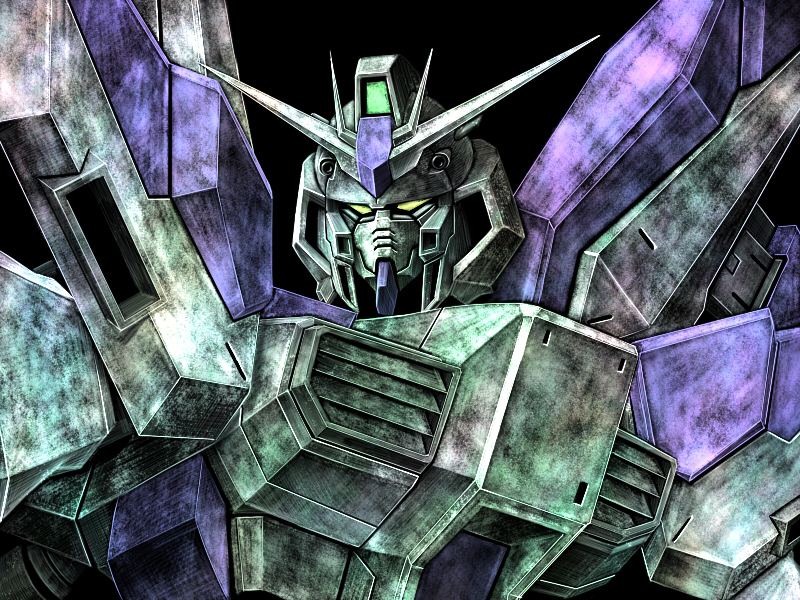 hi-nu gundam (gundam and 2 more) drawn by tro_(trombe)