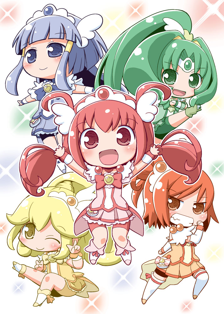 midorikawa nao, kise yayoi, aoki reika, hino akane, hoshizora miyuki, and 5 more (precure and 1 more) drawn by gerotan