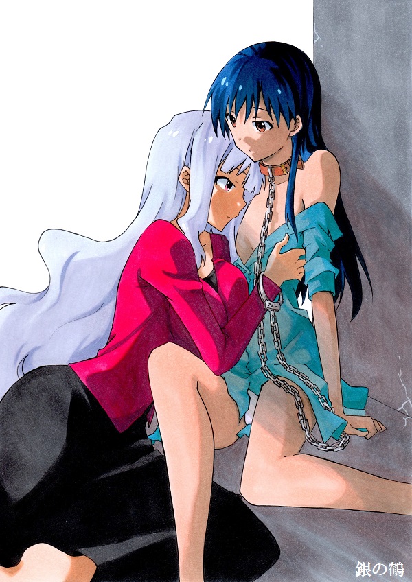 kisaragi chihaya and shijou takane (idolmaster) drawn by ginnoturu