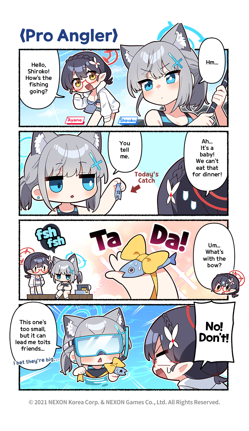 shiroko and ayane (blue archive) drawn by donmin_h
