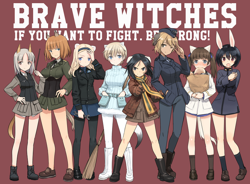 nikka edvardine katajainen, kanno naoe, waltrud krupinski, edytha rossmann, aleksandra i. pokryshkin, and 3 more (world witches series and 1 more) drawn by shimada_fumikane