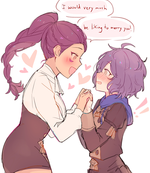 bernadetta von varley and petra macneary (fire emblem and 1 more) drawn by kvlen