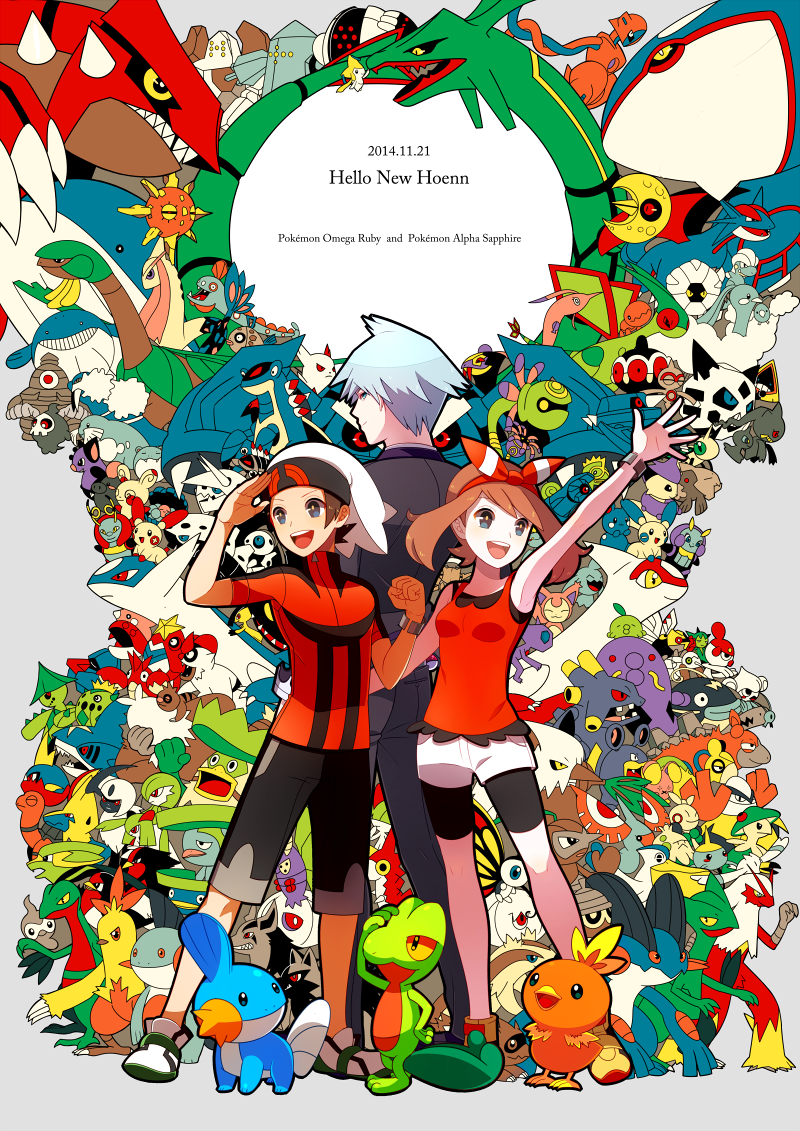 gardevoir, may, brendan, kirlia, jirachi, and 133 more (pokemon and 1 more) drawn by himari_g_(sr)
