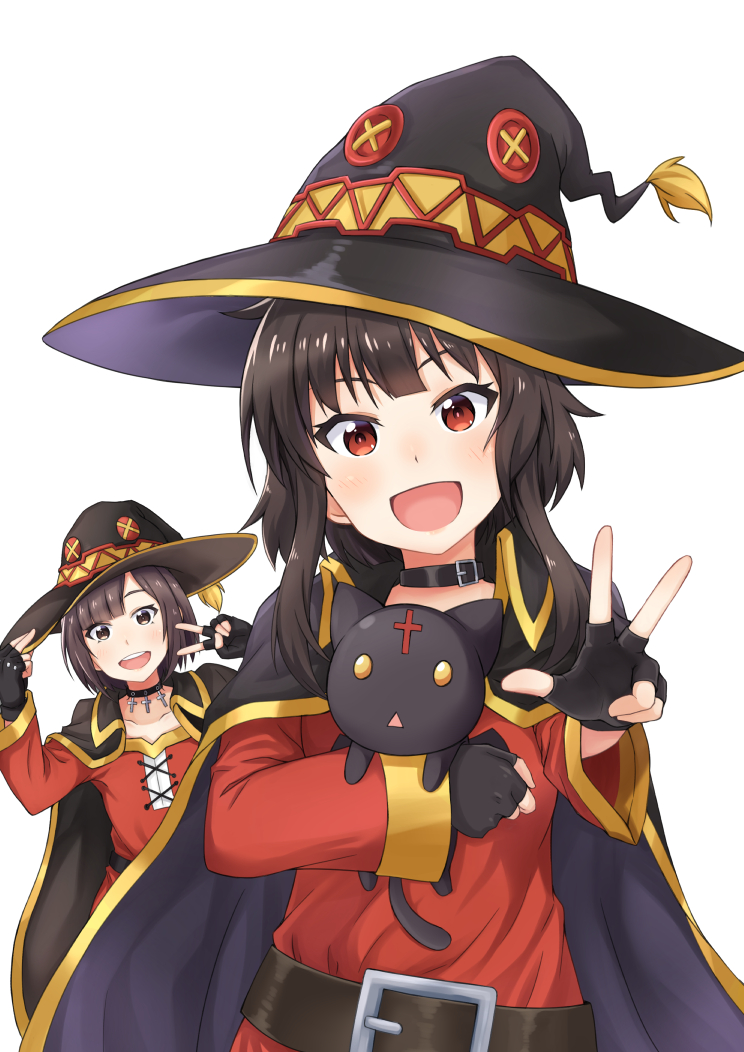 megumin, chomusuke, and takahashi rie (kono subarashii sekai ni shukufuku wo!) drawn by naginoya