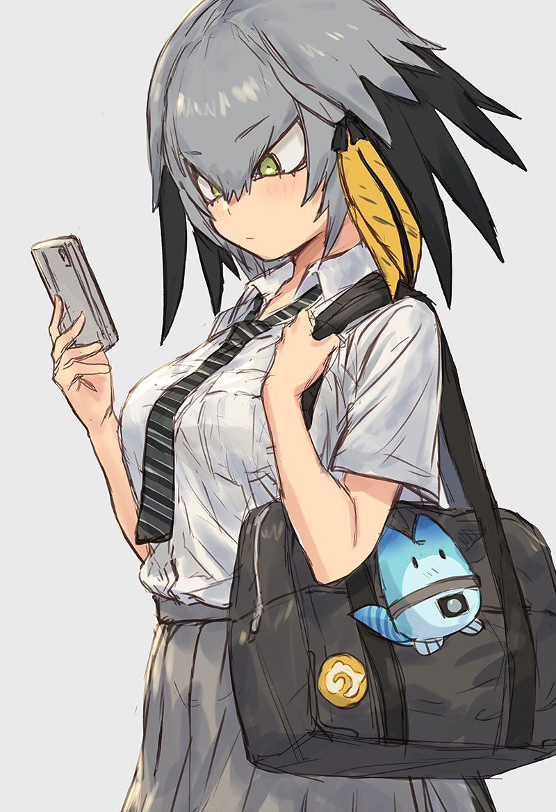 shoebill and lucky beast (kemono friends) drawn by guchico