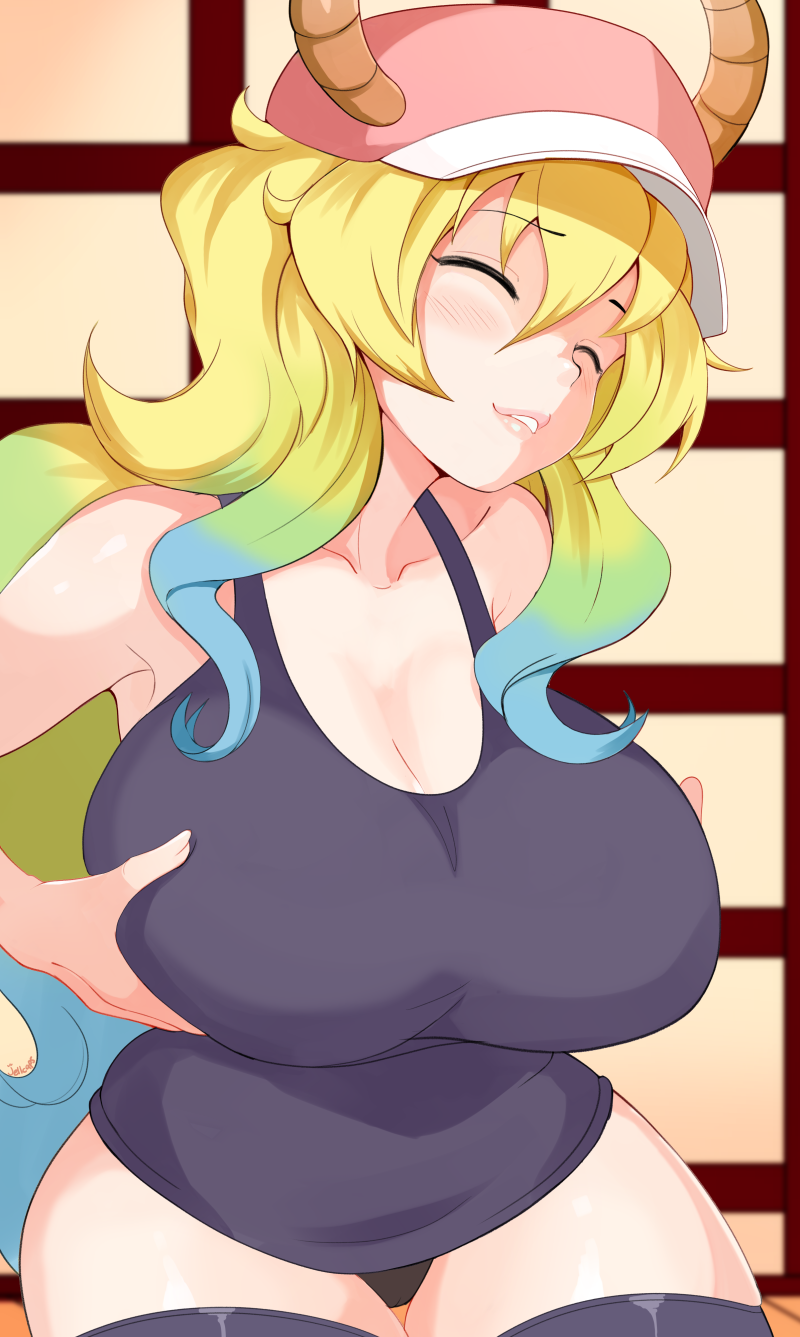 lucoa (kobayashi-san chi no maidragon) drawn by jellcaps