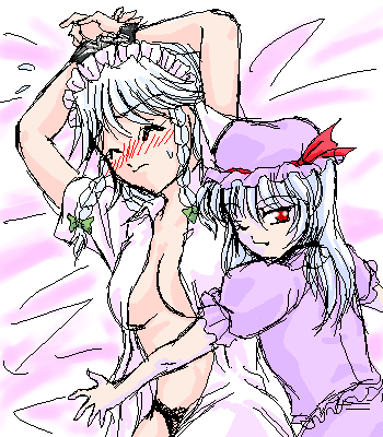 remilia scarlet and izayoi sakuya (touhou) drawn by kisaragi_ryou_(sougetsu-tei)
