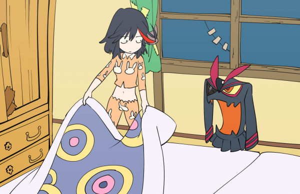 matoi ryuuko and senketsu (kill la kill) drawn by o-nashi_neko