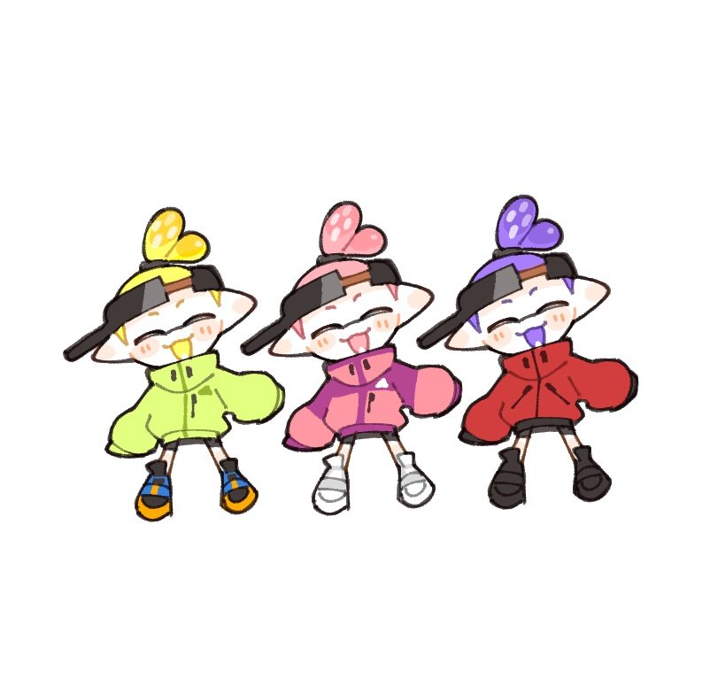inkling player character and inkling boy (splatoon) drawn by spl8ya