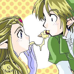 link and princess zelda (the legend of zelda and 1 more)