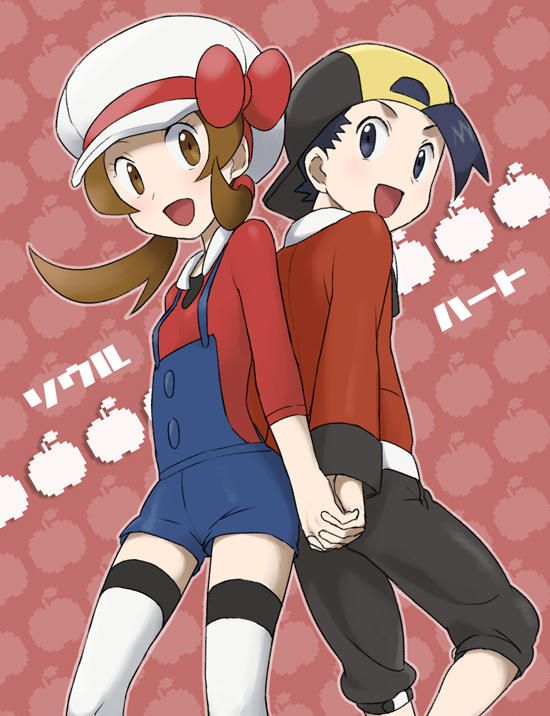 ethan and lyra (pokemon and 1 more) drawn by koma_yoichi