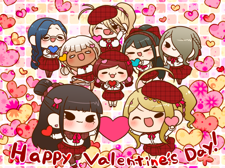 akamatsu kaede, harukawa maki, iruma miu, yumeno himiko, yonaga angie, and 3 more (danganronpa and 1 more) drawn by yumaru_(marumarumaru)