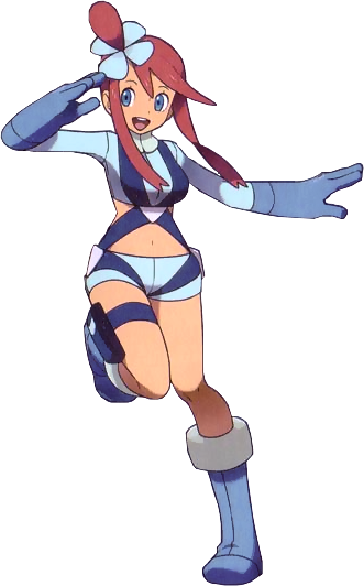 skyla (pokemon and 1 more) drawn by oomura_yuusuke
