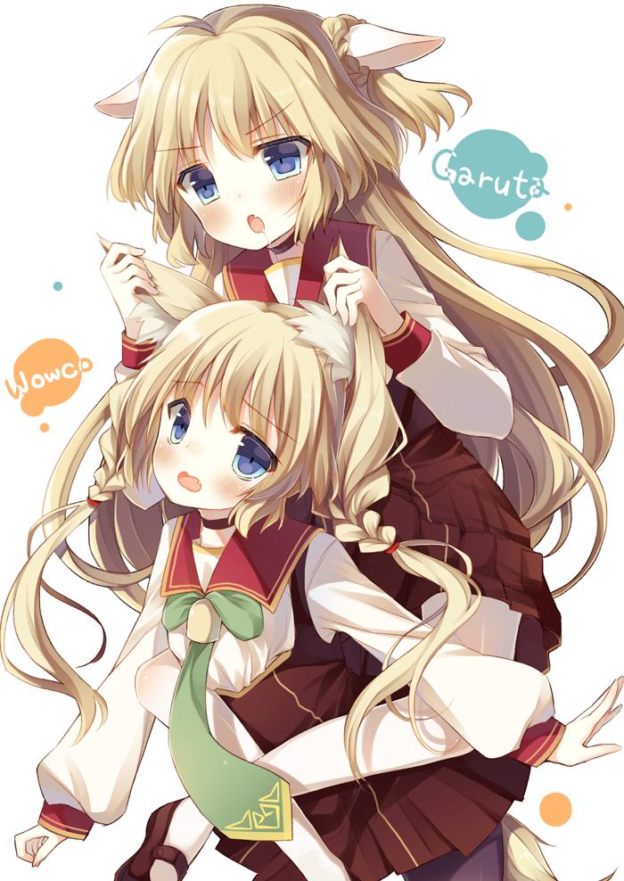 garuta and wowco (original) drawn by yamcha_(cocololi)