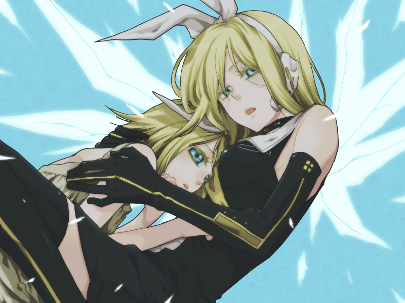 kagamine rin (vocaloid and 1 more) drawn by bitte