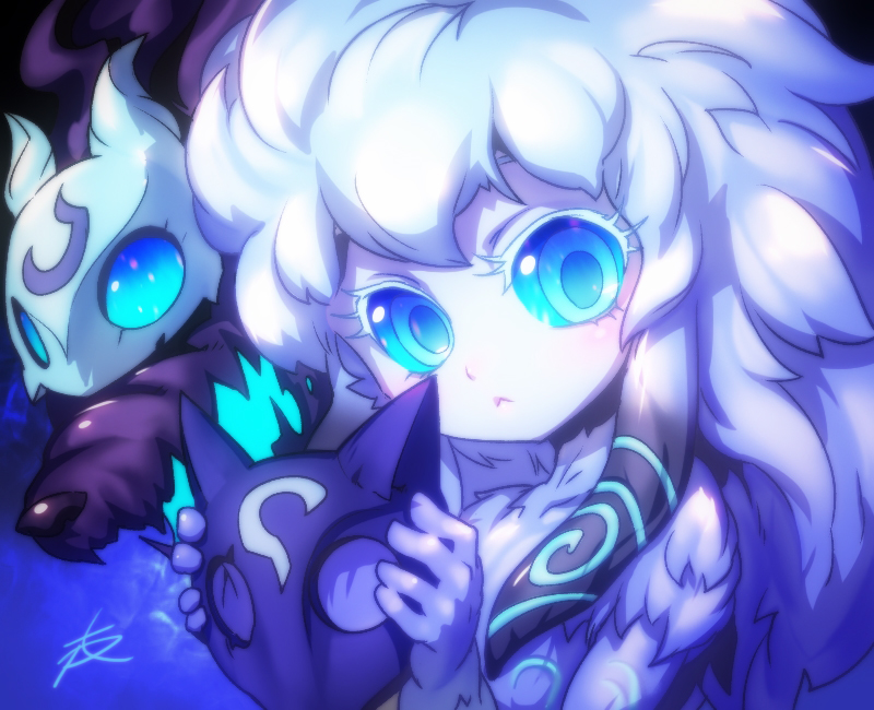 kindred, lamb, and wolf (league of legends) drawn by phantom_ix_row