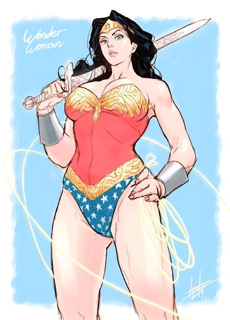 wonder woman (dc comics and 1 more) drawn by ittoku_art