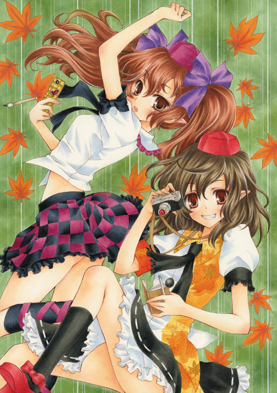 shameimaru aya and himekaidou hatate (touhou) drawn by aoi_yuuka_(ao_no_kokoro)