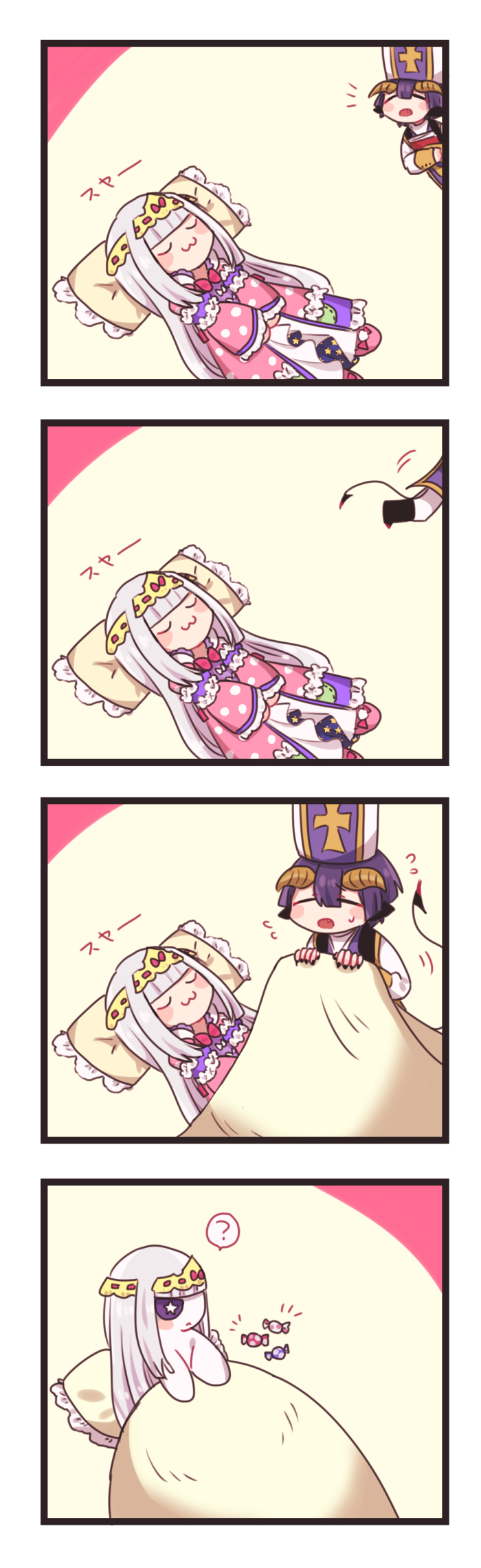 aurora sya lis kaymin and demon cleric (maou-jou de oyasumi) drawn by hacha_(hachaowo)