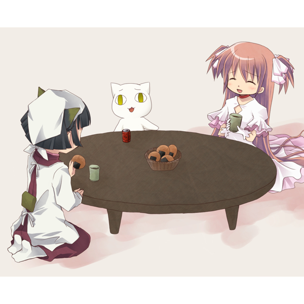 kaname madoka, ultimate madoka, dorm leader, and nekogami-sama (mahou shoujo madoka magica and 3 more) drawn by nora-toro