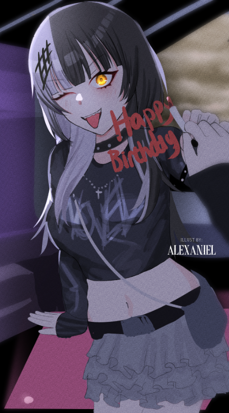 shiori novella (hololive and 1 more) drawn by alexaniel