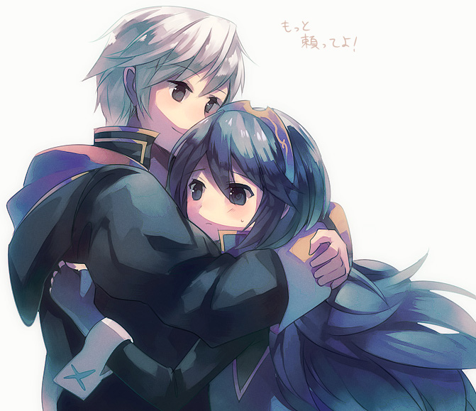 lucina and male robin (fire emblem and 1 more) drawn by ameno_(a_meno0)