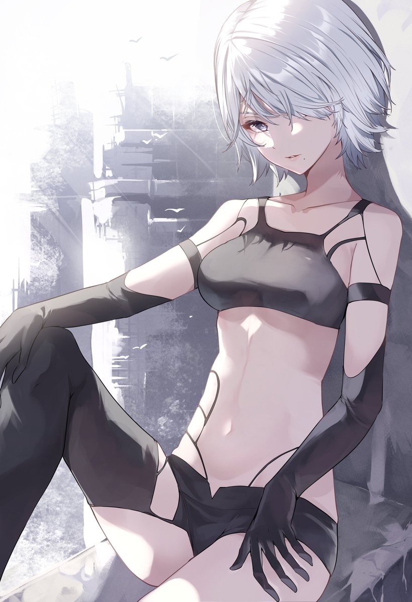 a2 (nier and 1 more) drawn by risumi_(taka-fallcherryblossom)