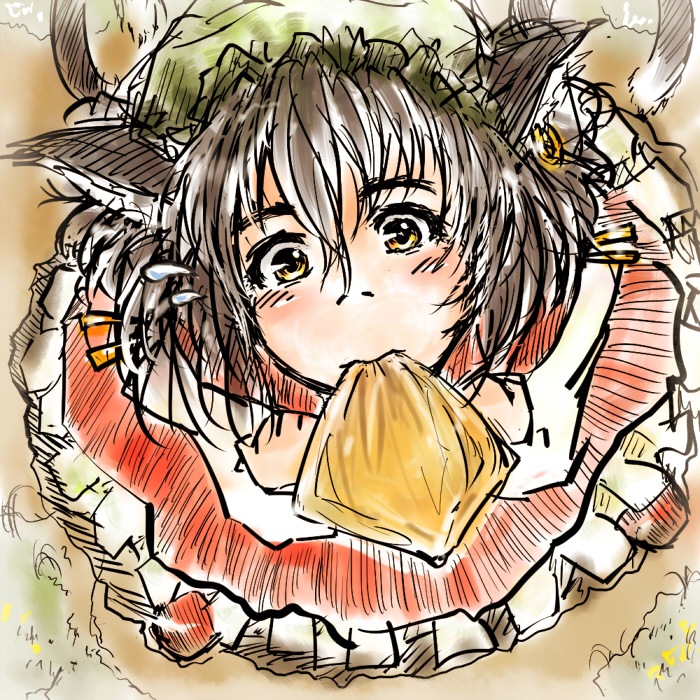 chen (touhou) drawn by daro