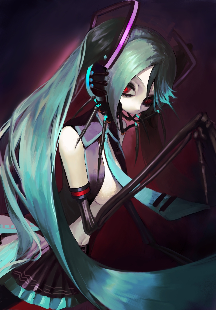 hatsune miku and calne ca (vocaloid and 1 more) drawn by penxy1212