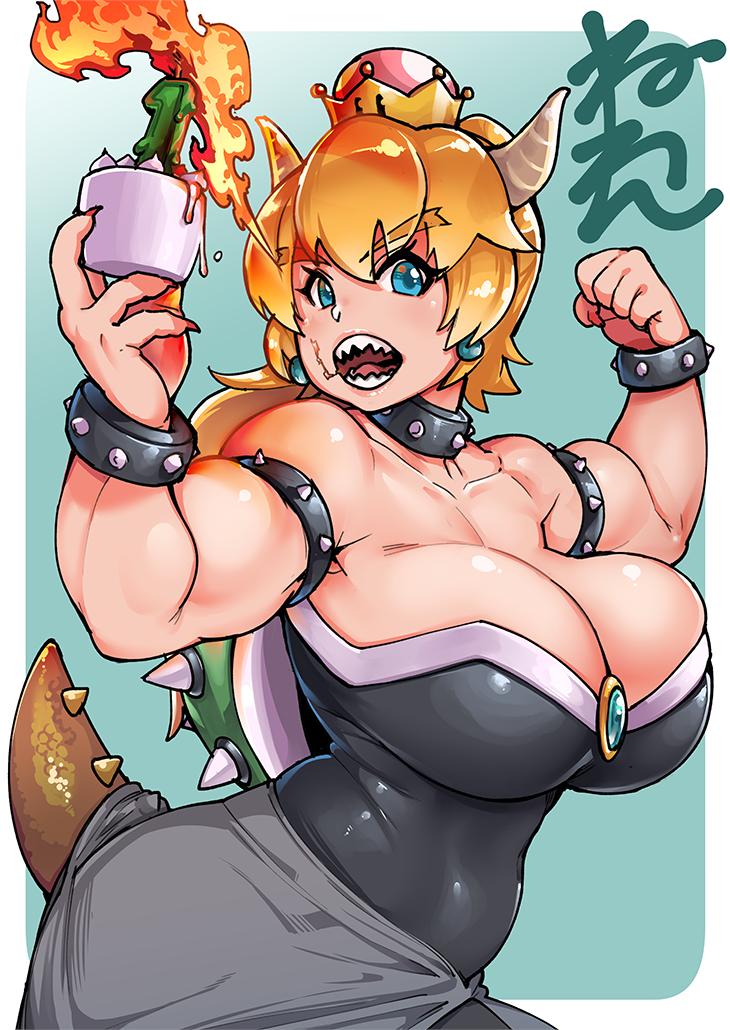 bowsette (mario and 1 more) drawn by neone