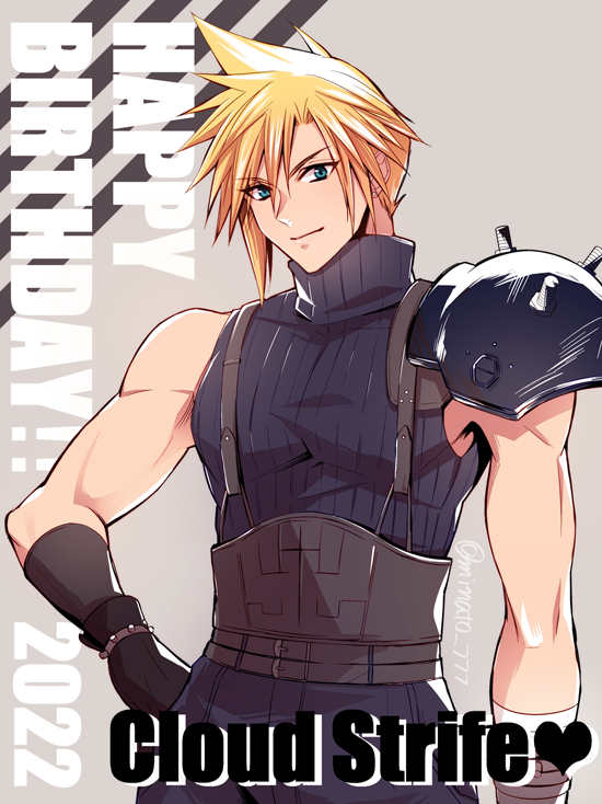 cloud strife (final fantasy and 2 more) drawn by minato_(ct_777)