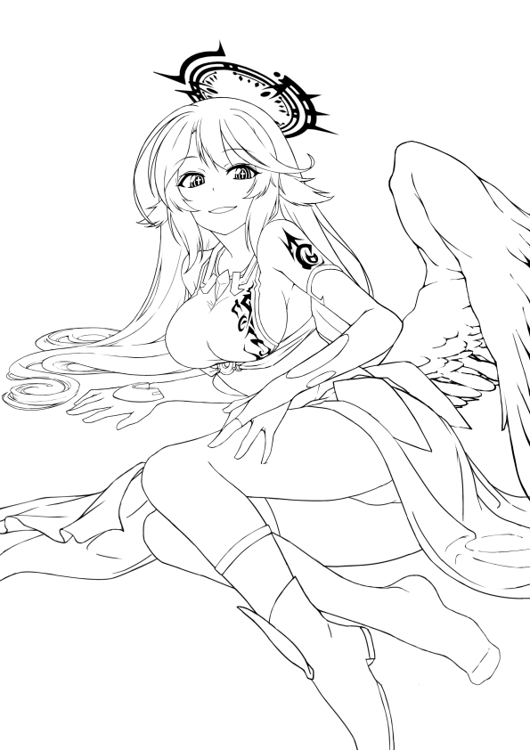 jibril (no game no life) drawn by hanputei_san