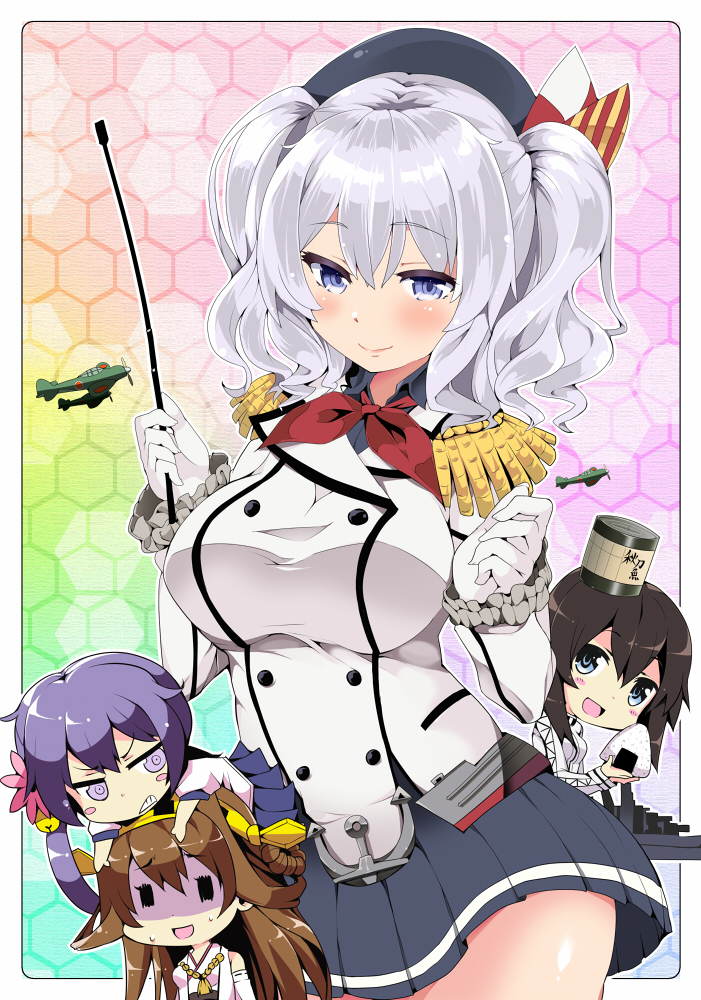 kongou, kashima, akebono, and hayasui (kantai collection) drawn by sasago_kaze