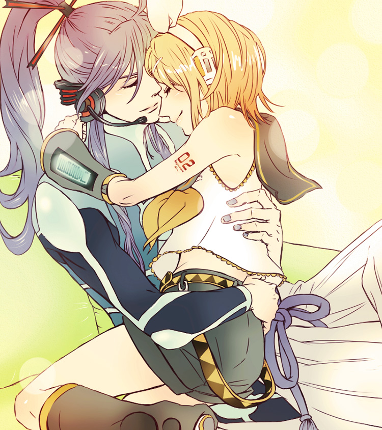 kagamine rin and kamui gakupo (vocaloid) drawn by mugikogin