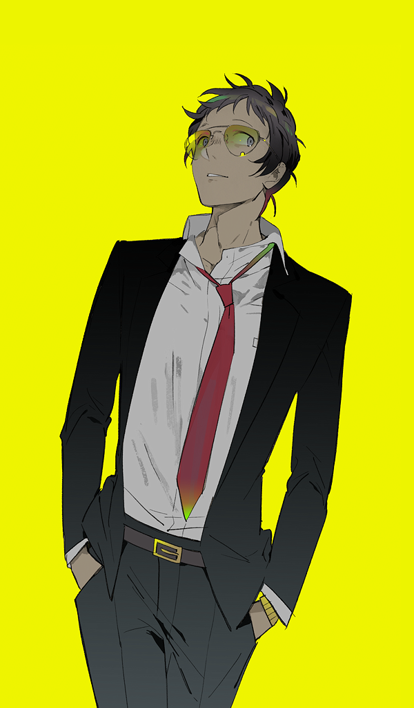 adachi tooru (persona and 1 more) drawn by kaninn
