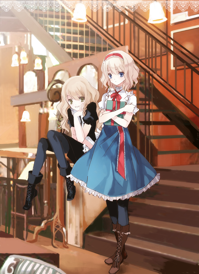 kirisame marisa and alice margatroid (touhou) drawn by cierra_(ra-bit)